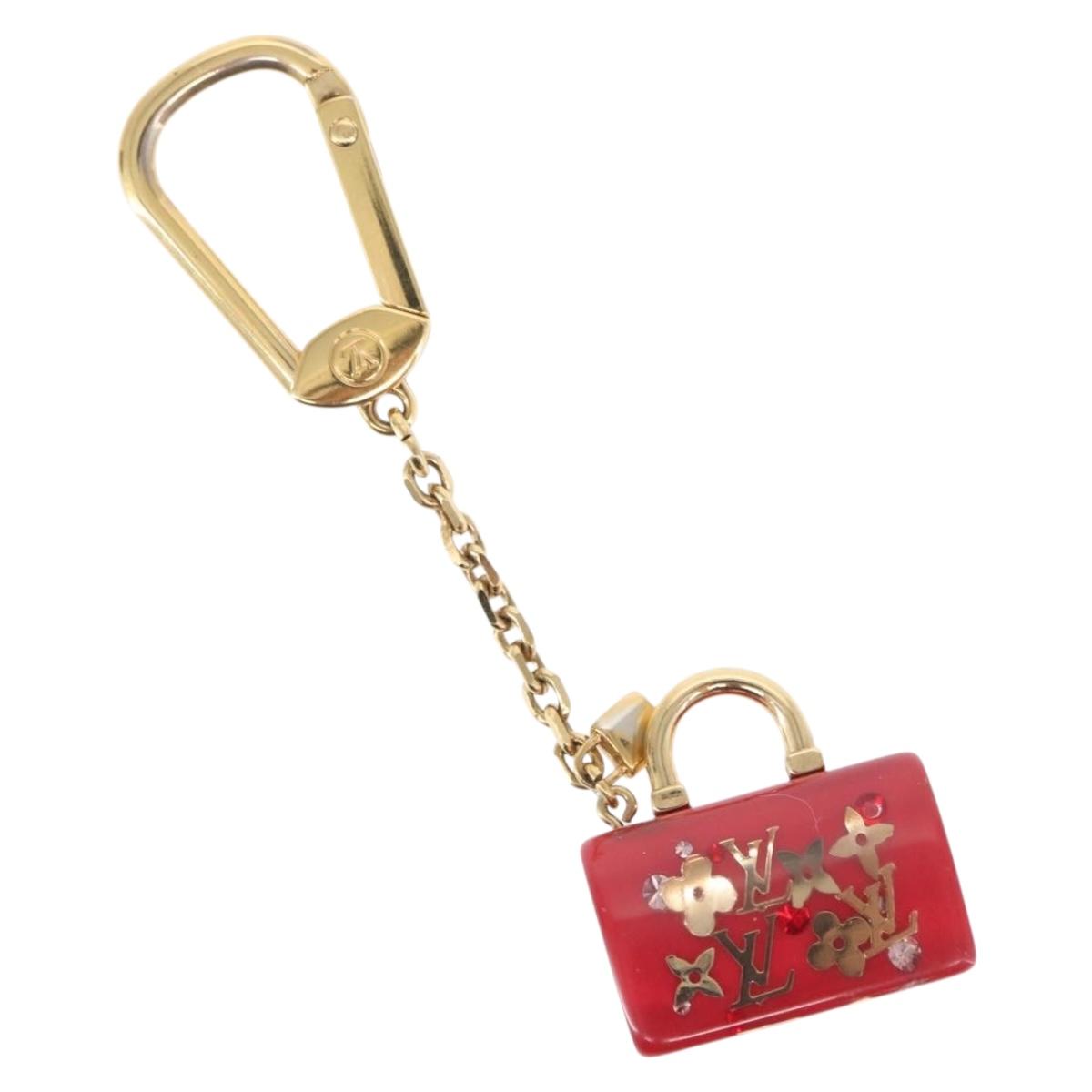 LOUIS VUITTON Porte Cles Speedian Exclusion Charm metal Red M65415 Auth 156224