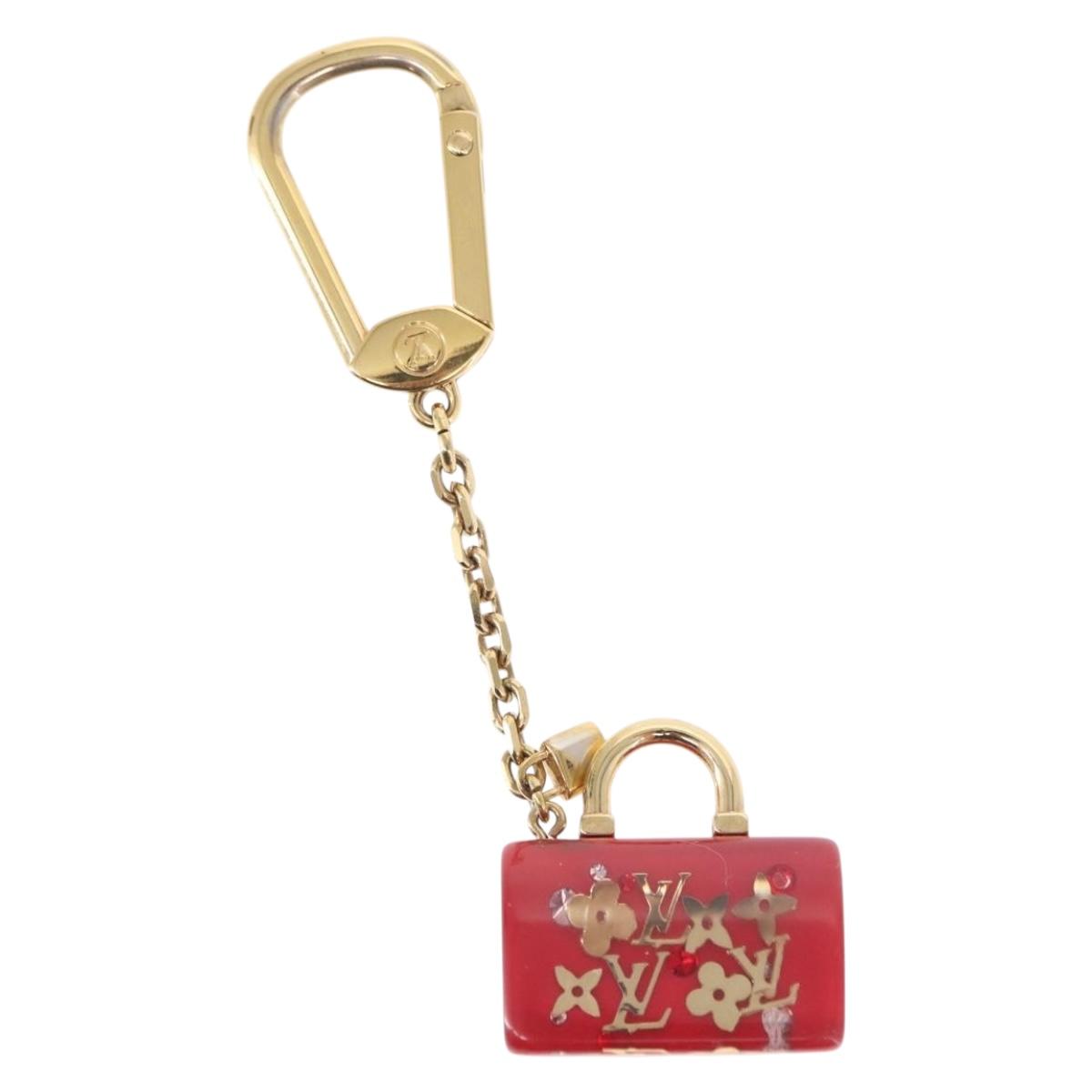 LOUIS VUITTON Porte Cles Speedian Exclusion Charm metal Red M65415 Auth 156224