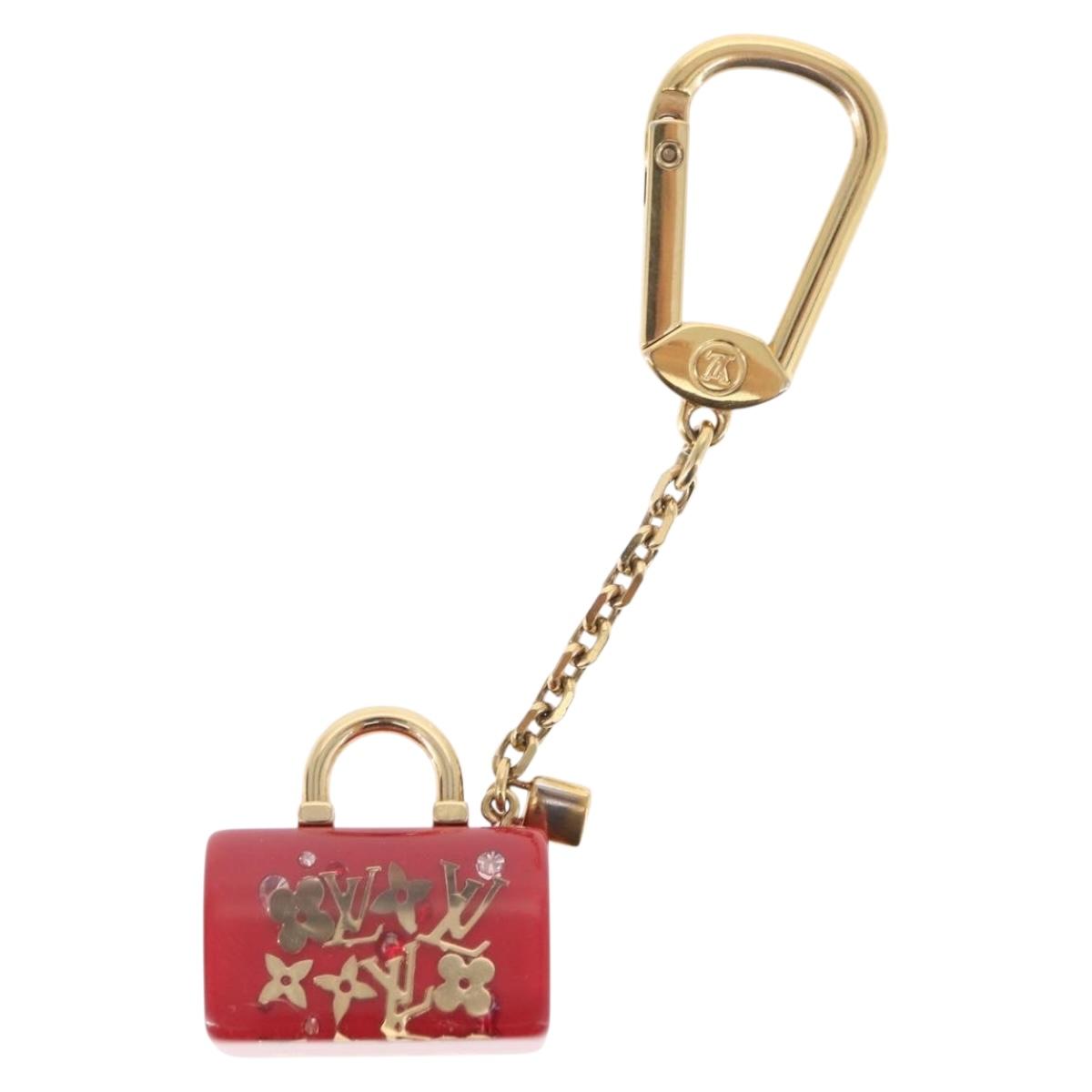 LOUIS VUITTON Porte Cles Speedian Exclusion Charm metal Red M65415 Auth 156224