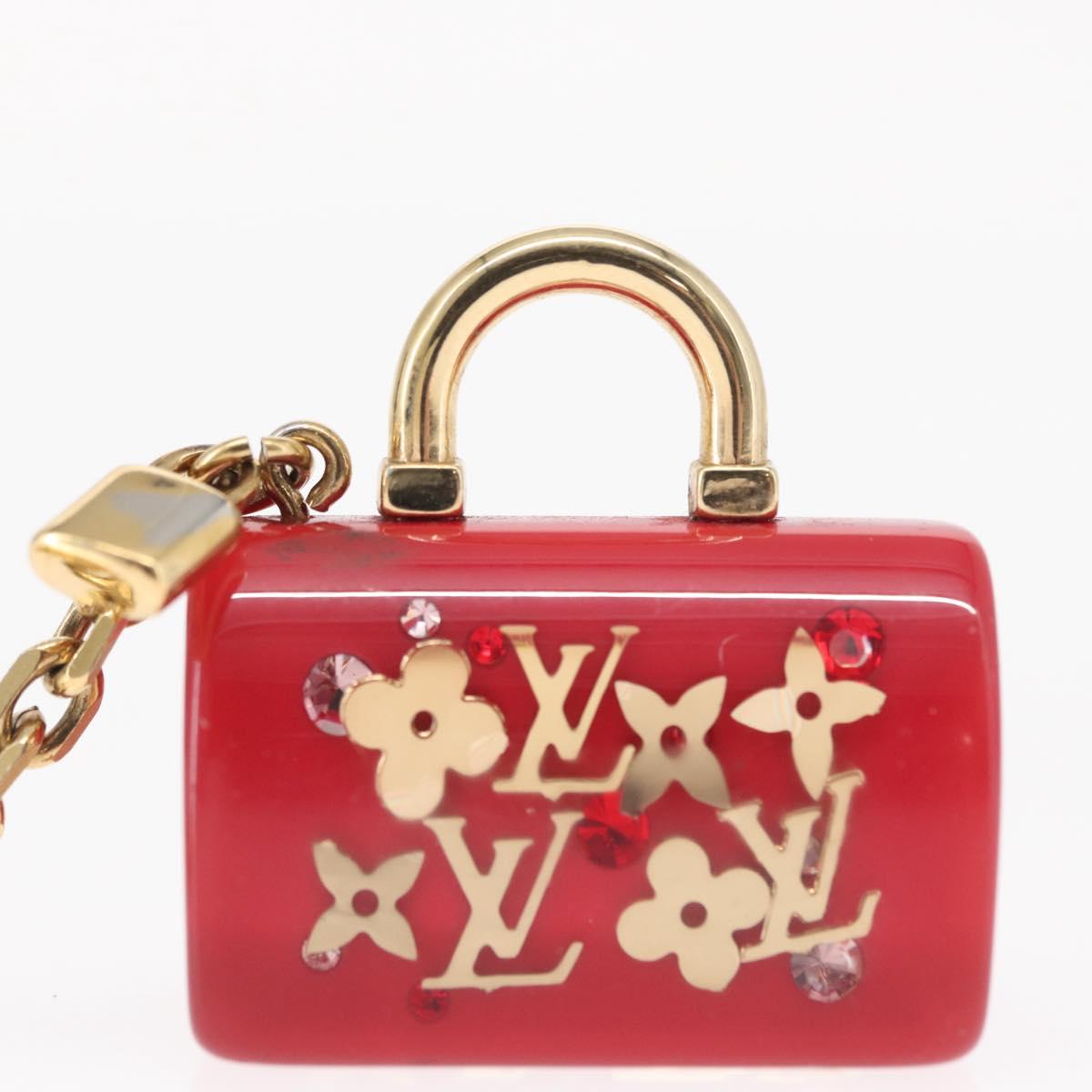 LOUIS VUITTON Porte Cles Speedian Exclusion Charm metal Red M65415 Auth 156224