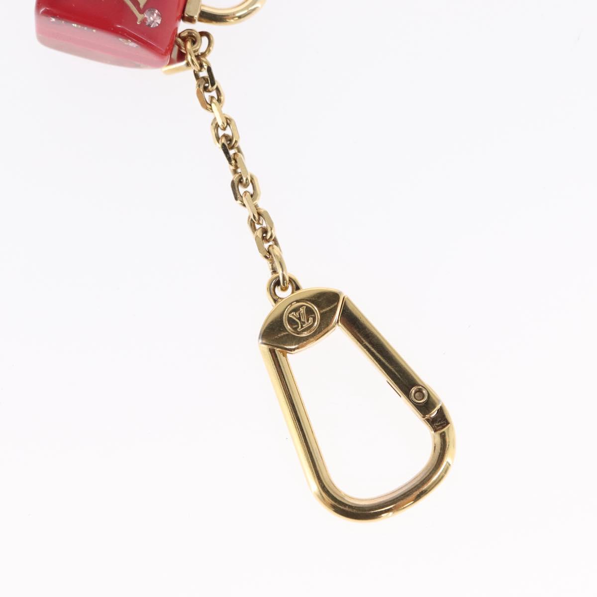 LOUIS VUITTON Porte Cles Speedian Exclusion Charm metal Red M65415 Auth 156224