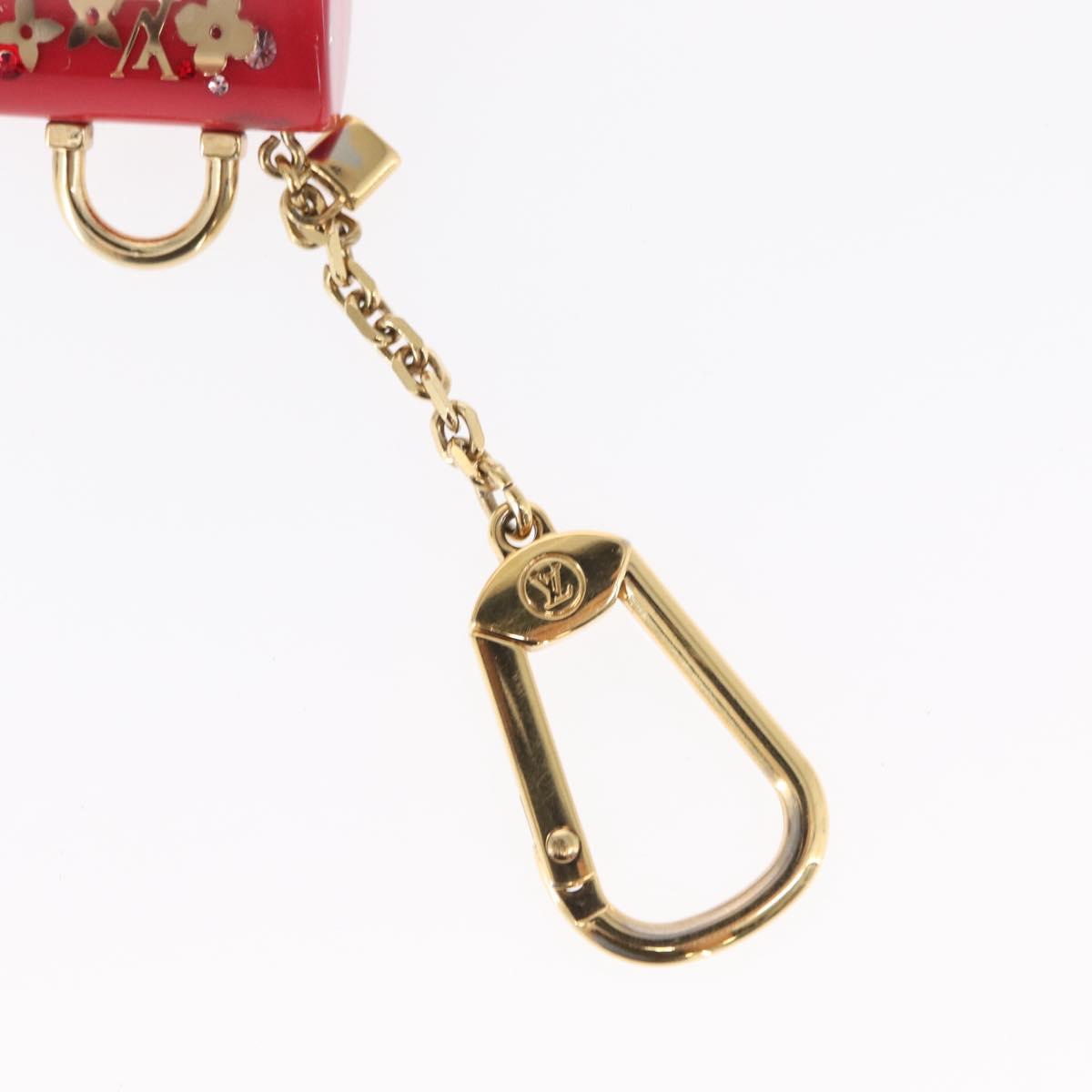 LOUIS VUITTON Porte Cles Speedian Exclusion Charm metal Red M65415 Auth 156224