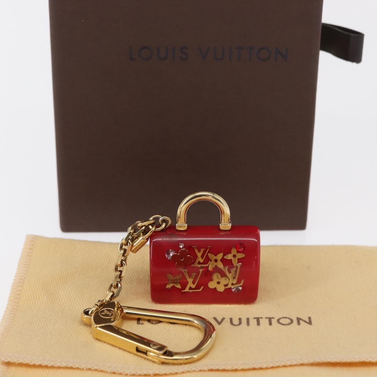 LOUIS VUITTON Porte Cles Speedian Exclusion Charm metal Red M65415 Auth 156224