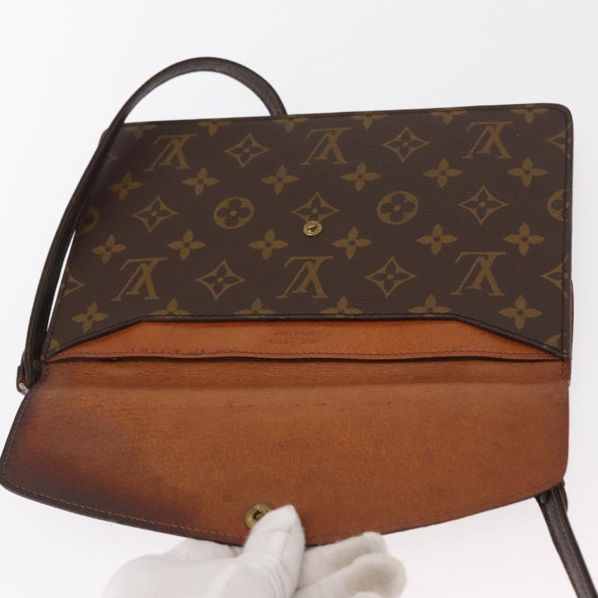 LOUIS VUITTON Monogram Double Rabat Shoulder Bag M51815 LV Auth 156238