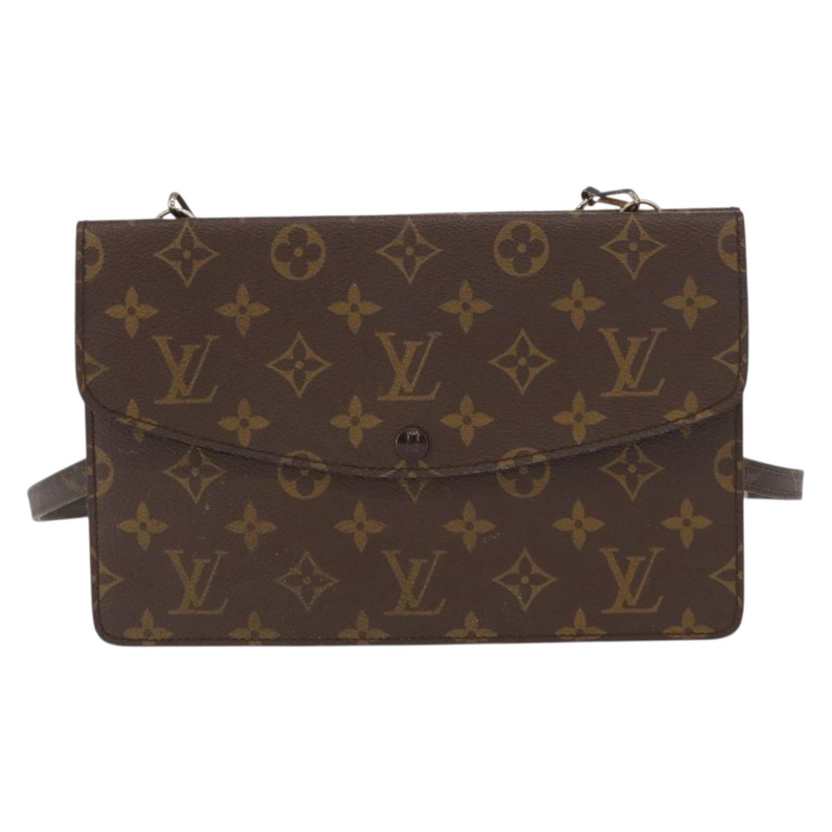 LOUIS VUITTON Monogram Double Rabat Shoulder Bag M51815 LV Auth 156238