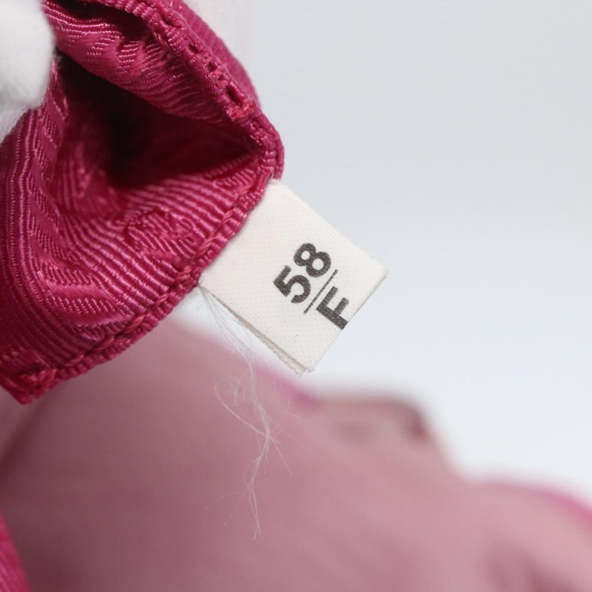 PRADA Hand Bag Nylon Pink Gold Auth 156242