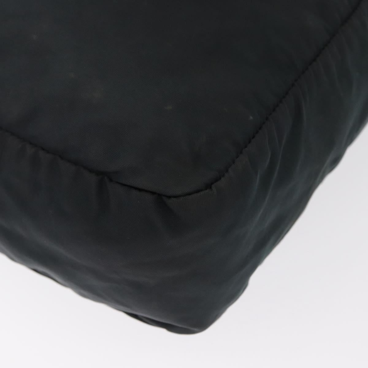 PRADA Tote Bag Nylon Green Silver Auth 156243