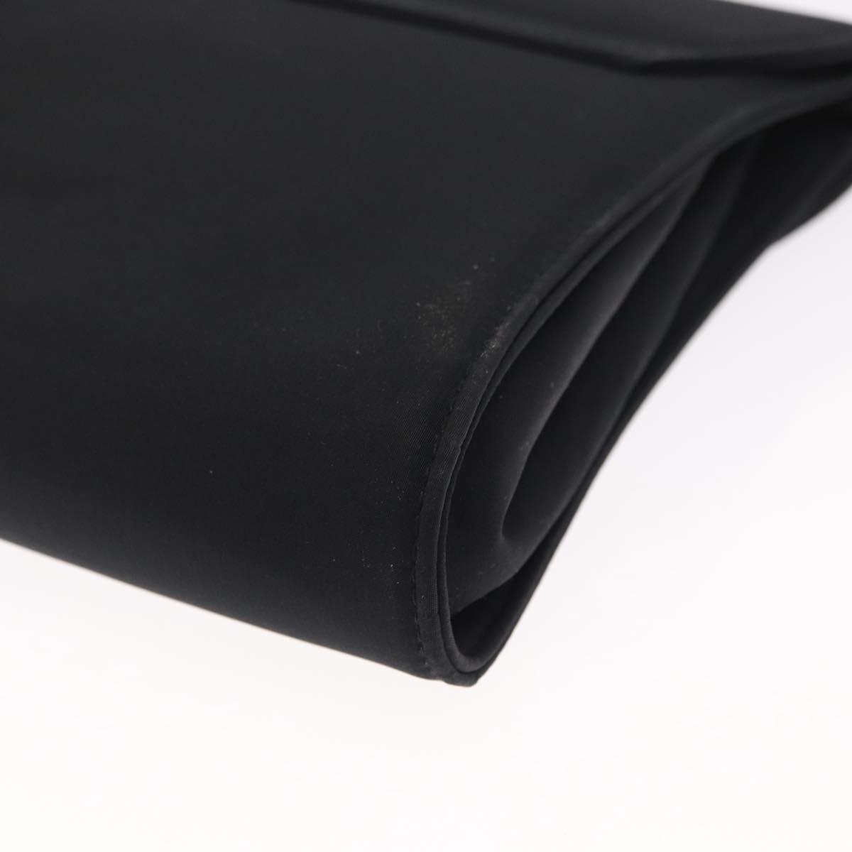 Salvatore Ferragamo Vala Shoulder Bag Nylon Black Gold Auth 156246