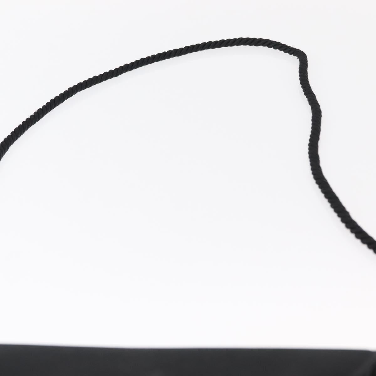 Salvatore Ferragamo Vala Shoulder Bag Nylon Black Gold Auth 156246