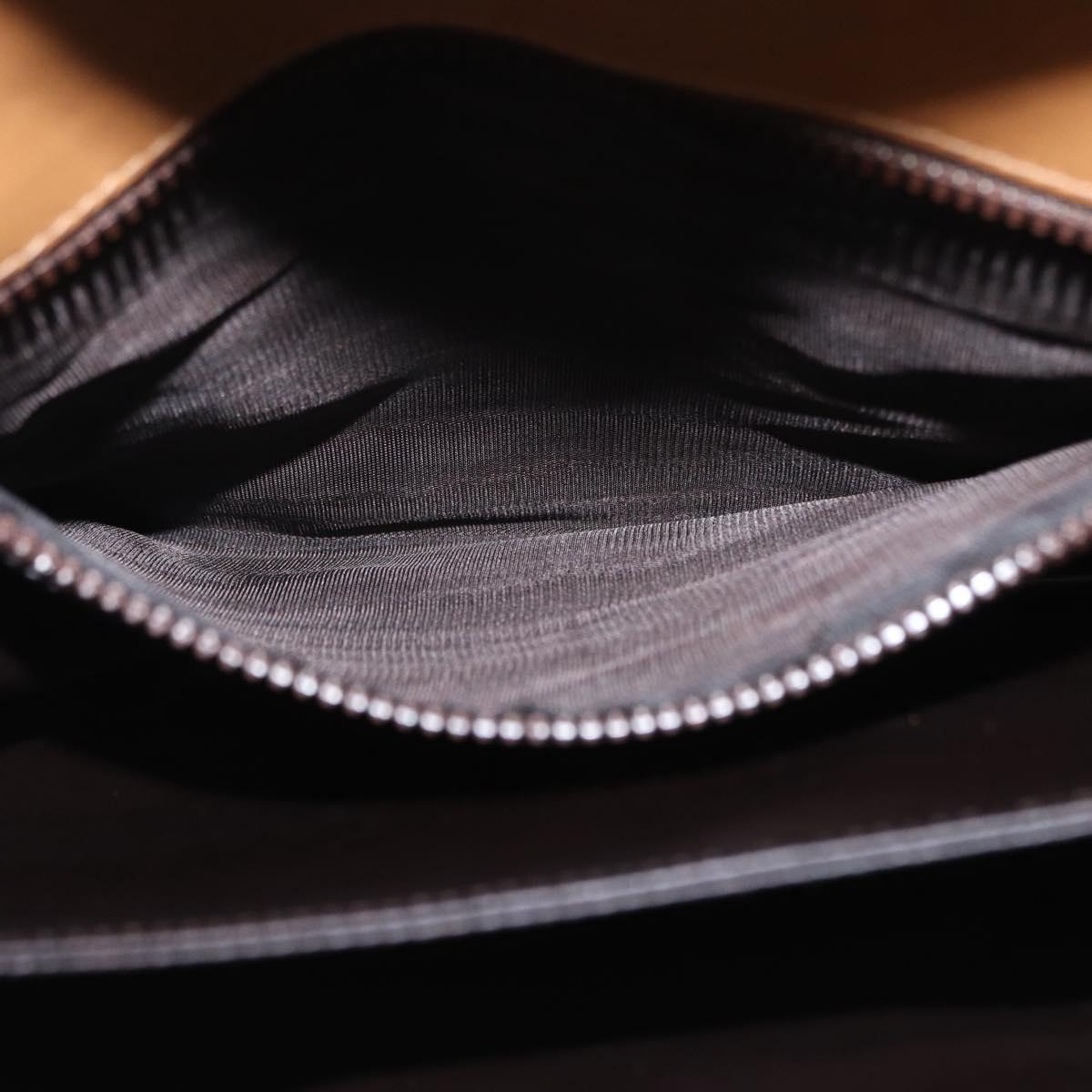 CELINE Macadam Canvas Shoulder Bag PVC Brown Gold Auth 156251