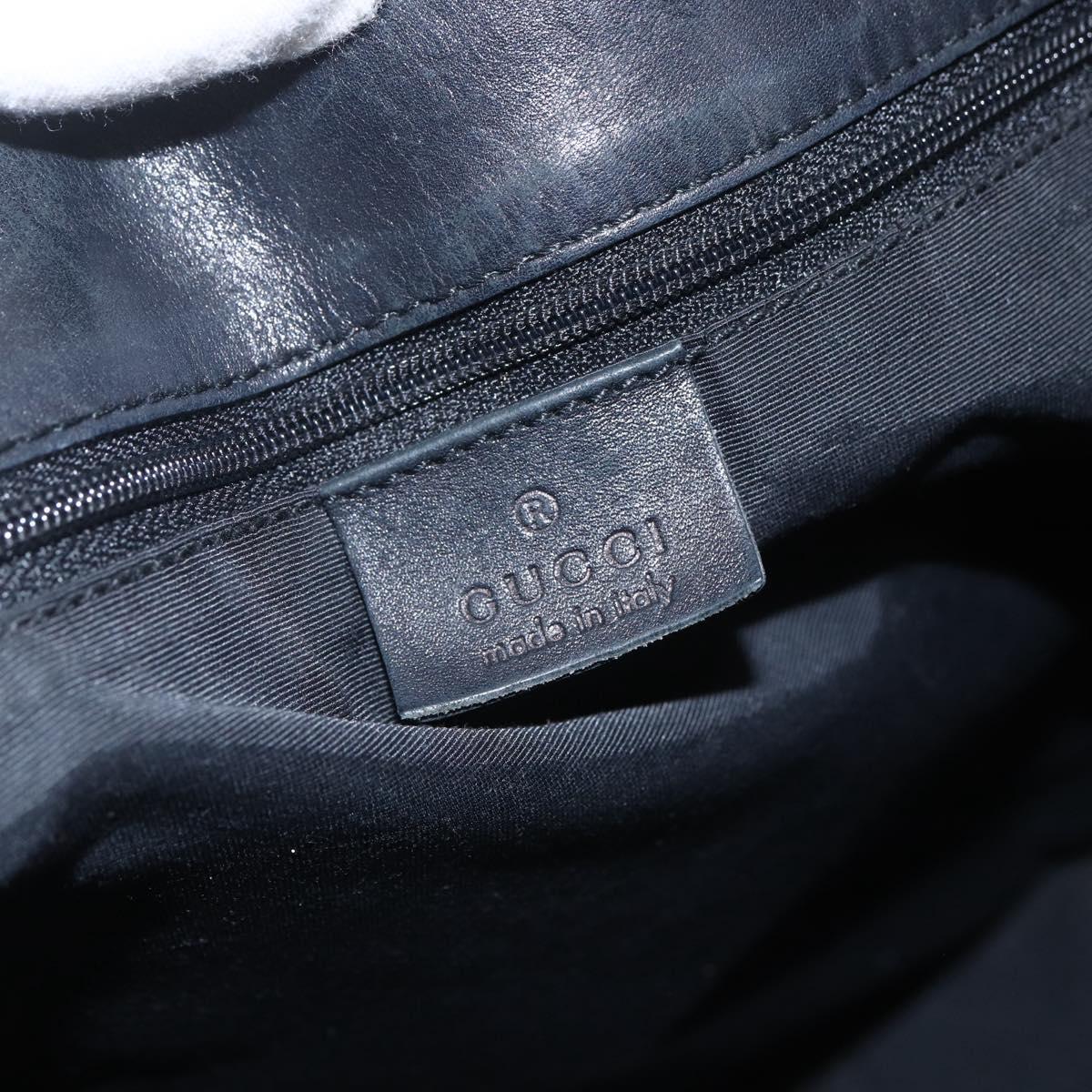 GUCCI GG Canvas Tote Bag Black Silver 31243 Auth 156254