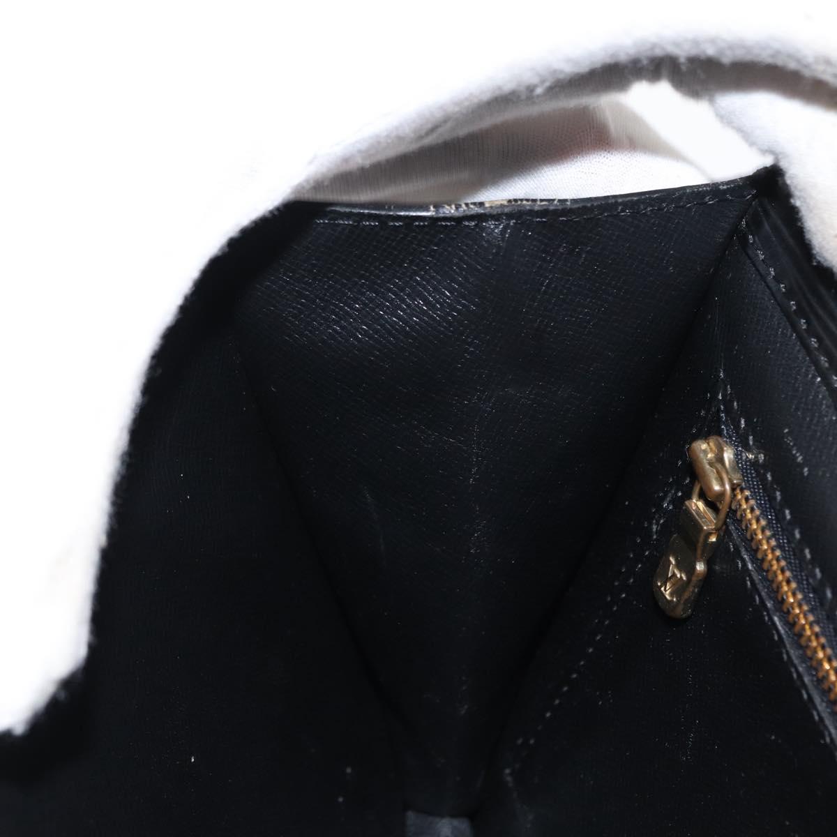 LOUIS VUITTON Epi Montaigne 23 Clutch Bag Black M52662 LV Auth 156258