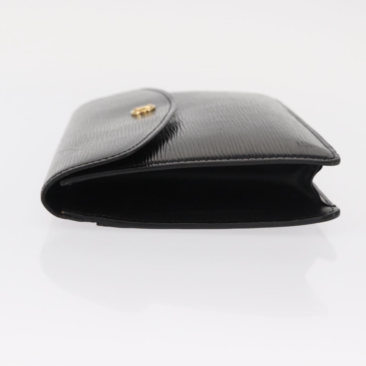 LOUIS VUITTON Epi Montaigne 23 Clutch Bag Black M52662 LV Auth 156258