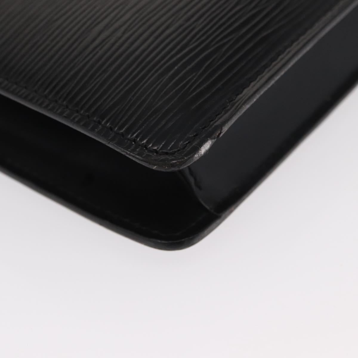 LOUIS VUITTON Epi Montaigne 23 Clutch Bag Black M52662 LV Auth 156258