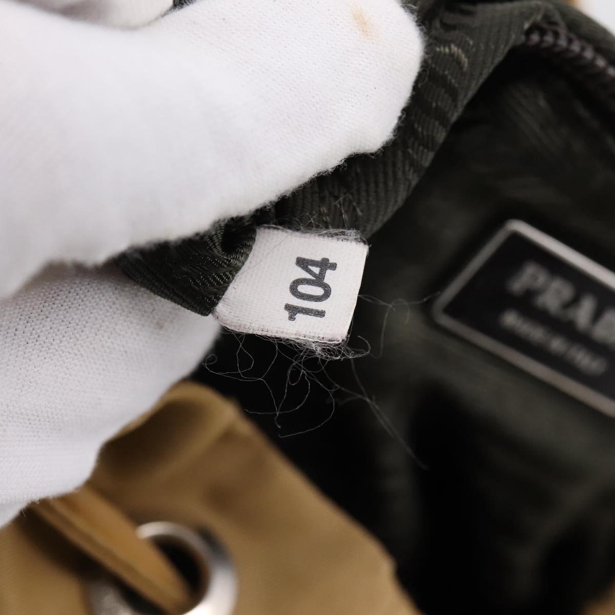 PRADA Backpack Nylon Brown Silver Auth 156266