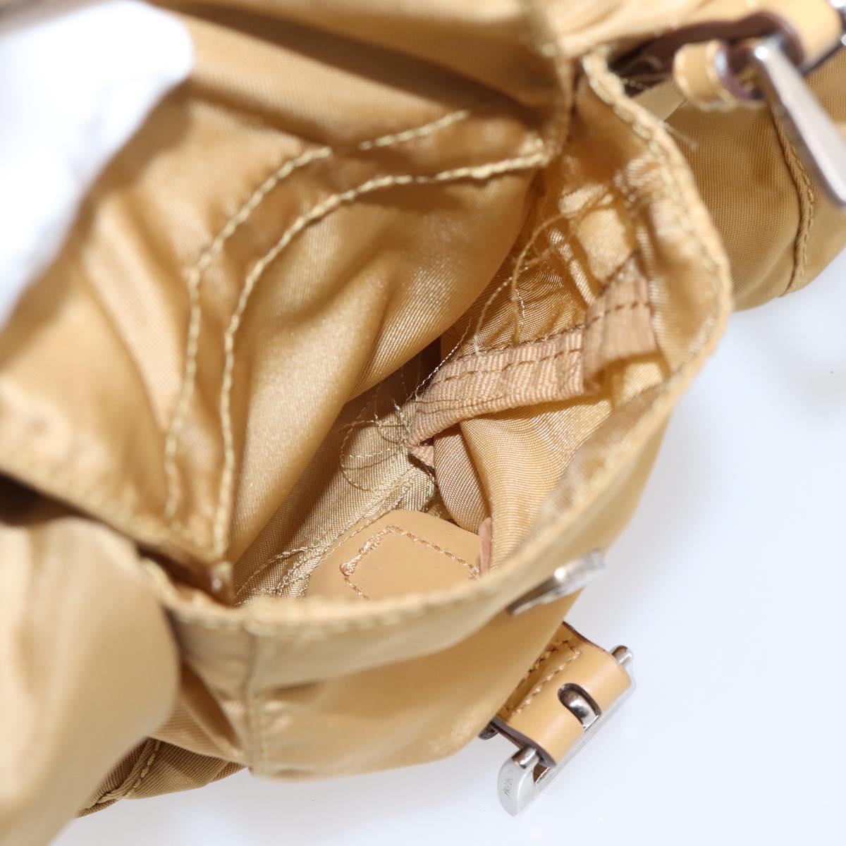 PRADA Backpack Nylon Brown Silver Auth 156266