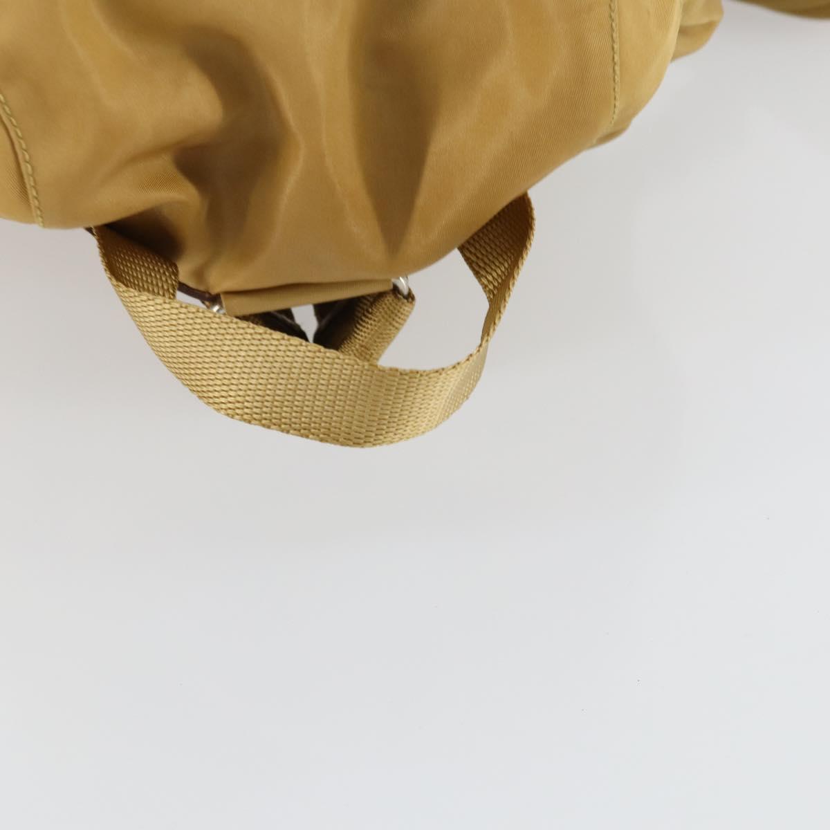 PRADA Backpack Nylon Brown Silver Auth 156266