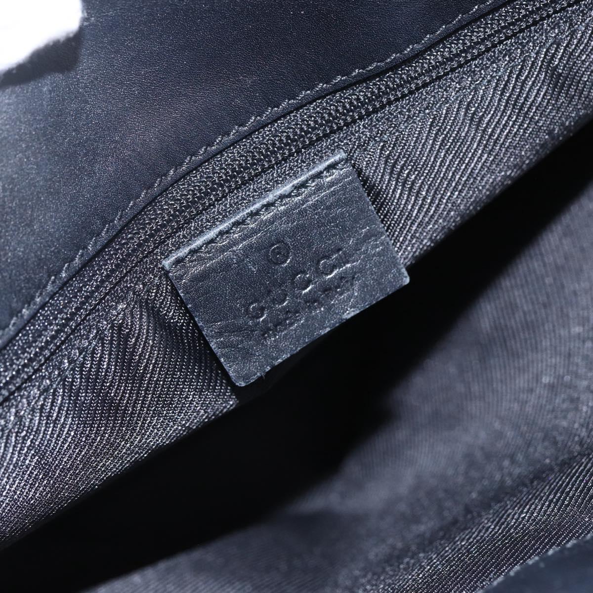 GUCCI GG Canvas Tote Bag Black Silver 31244 Auth 156271