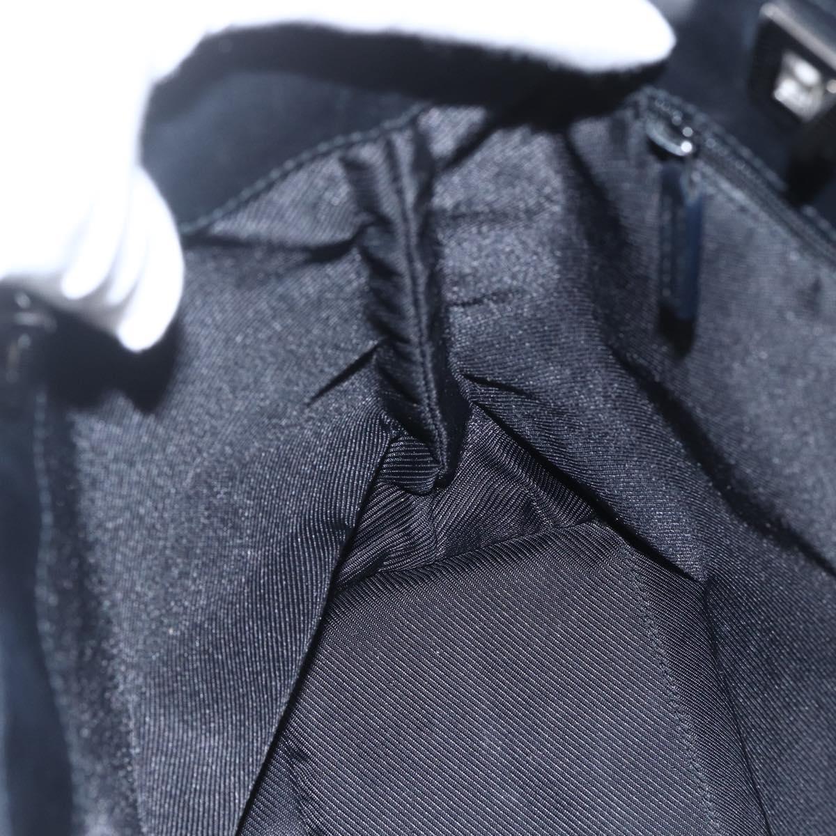 GUCCI GG Canvas Tote Bag Black Silver 31244 Auth 156271