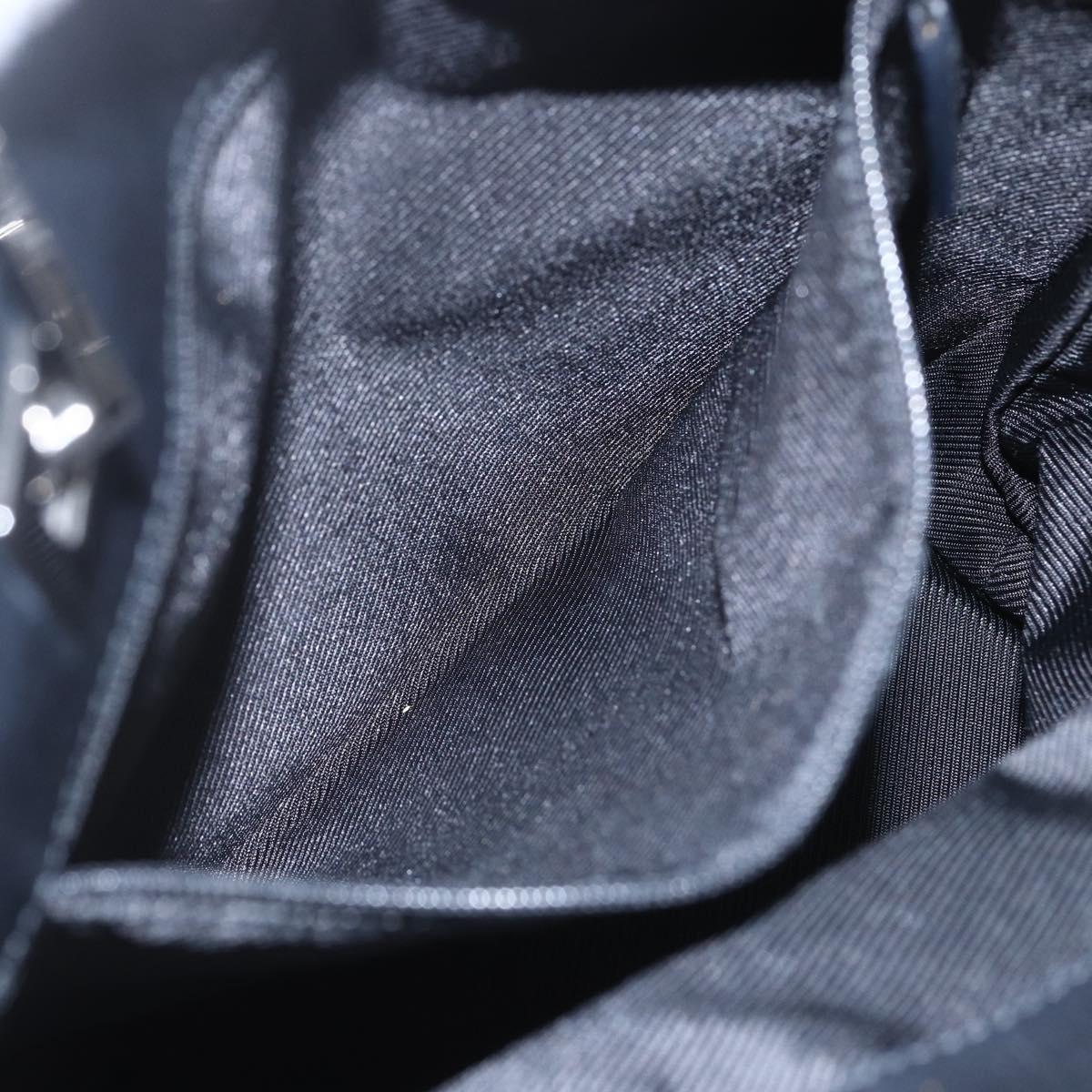 GUCCI GG Canvas Tote Bag Black Silver 31244 Auth 156271