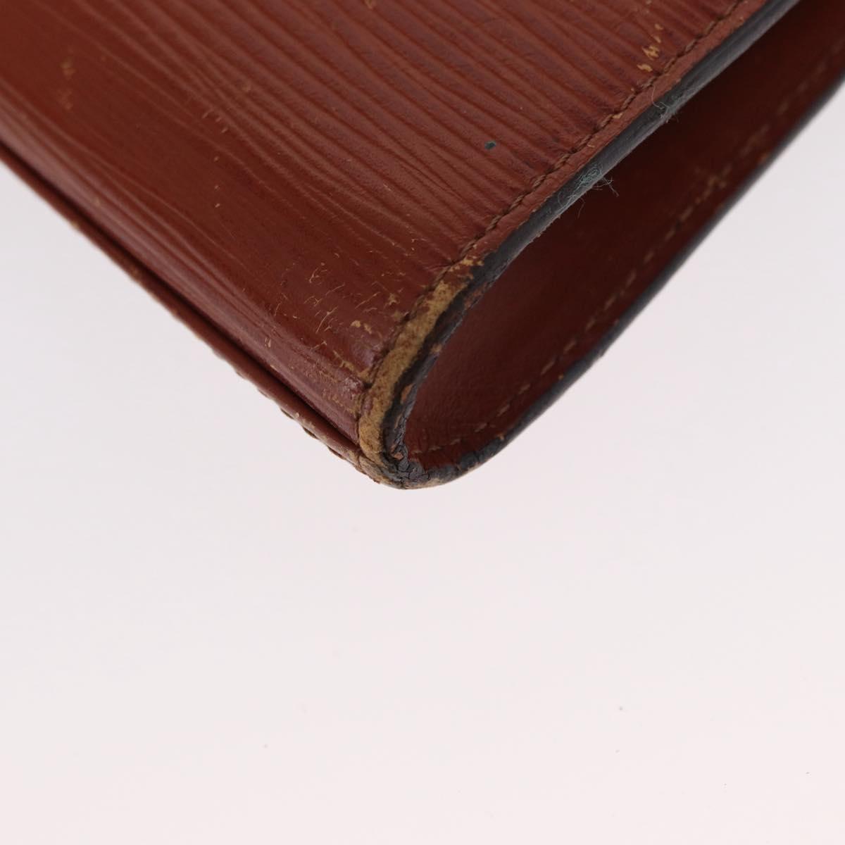 LOUIS VUITTON Epi Art Deco Clutch Bag Brown M52633 LV Auth 156274