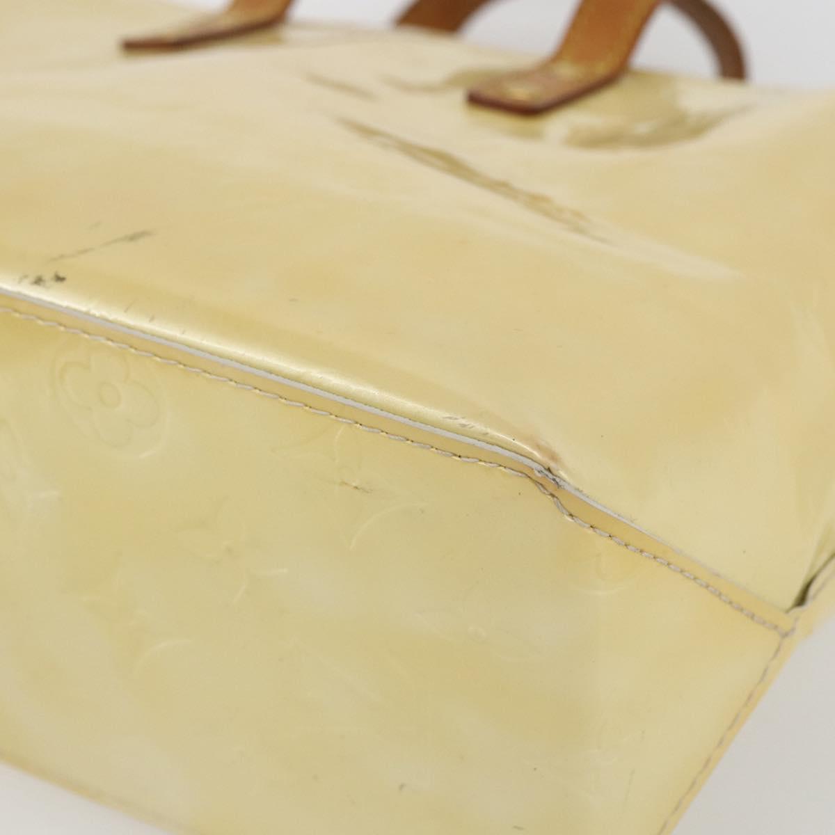 LOUIS VUITTON Monogram Vernis Reade PM Hand Bag Perle M91336 LV Auth 156275