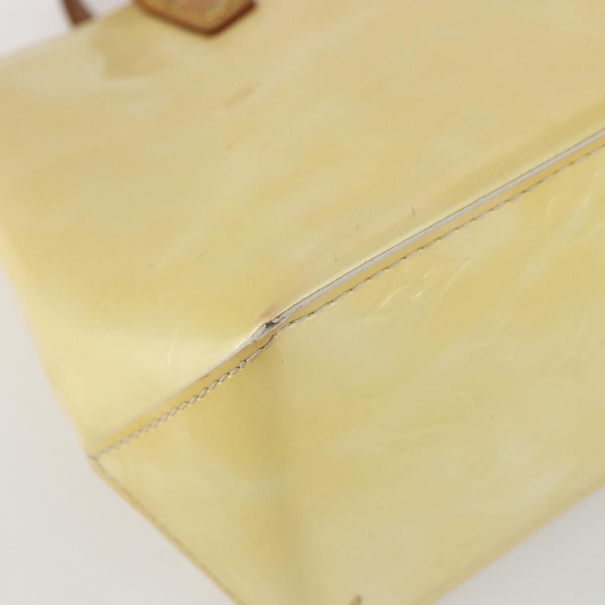 LOUIS VUITTON Monogram Vernis Reade PM Hand Bag Perle M91336 LV Auth 156275