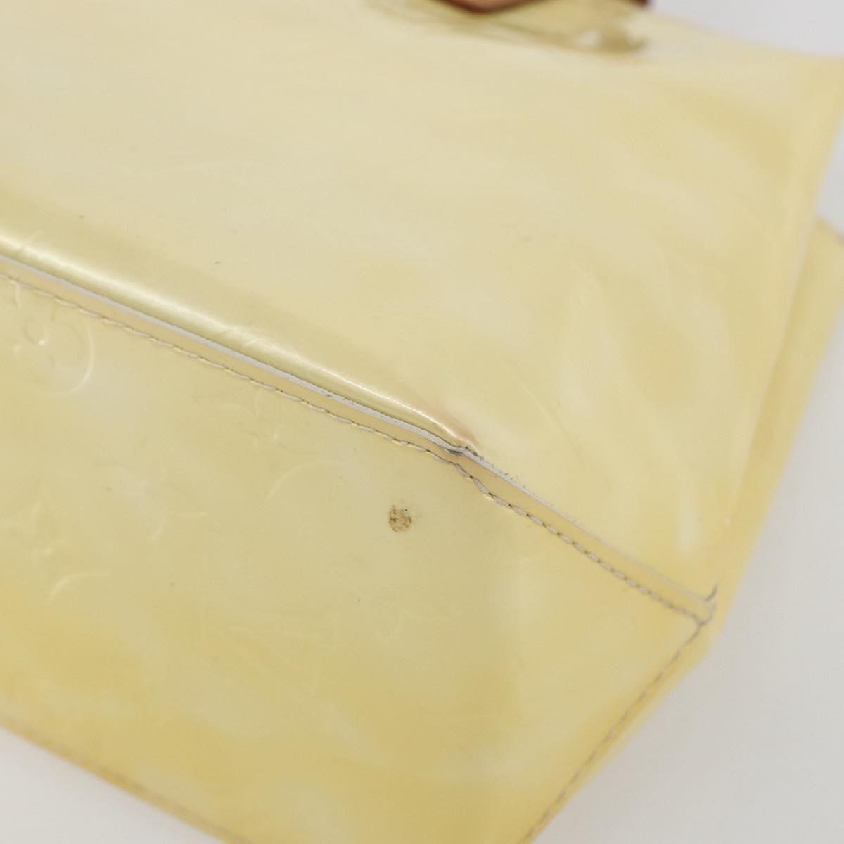 LOUIS VUITTON Monogram Vernis Reade PM Hand Bag Perle M91336 LV Auth 156275