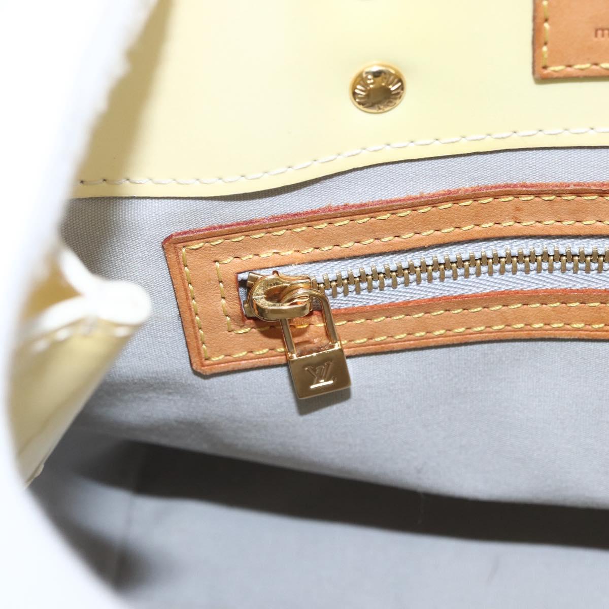 LOUIS VUITTON Monogram Vernis Reade PM Hand Bag Perle M91336 LV Auth 156275