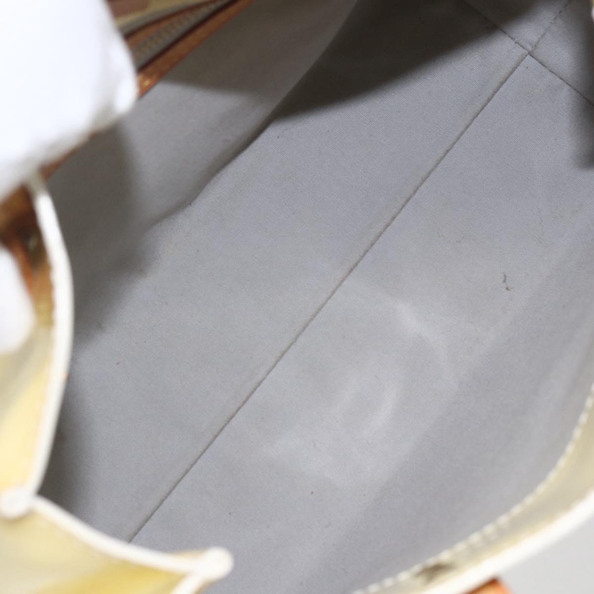 LOUIS VUITTON Monogram Vernis Reade PM Hand Bag Perle M91336 LV Auth 156275