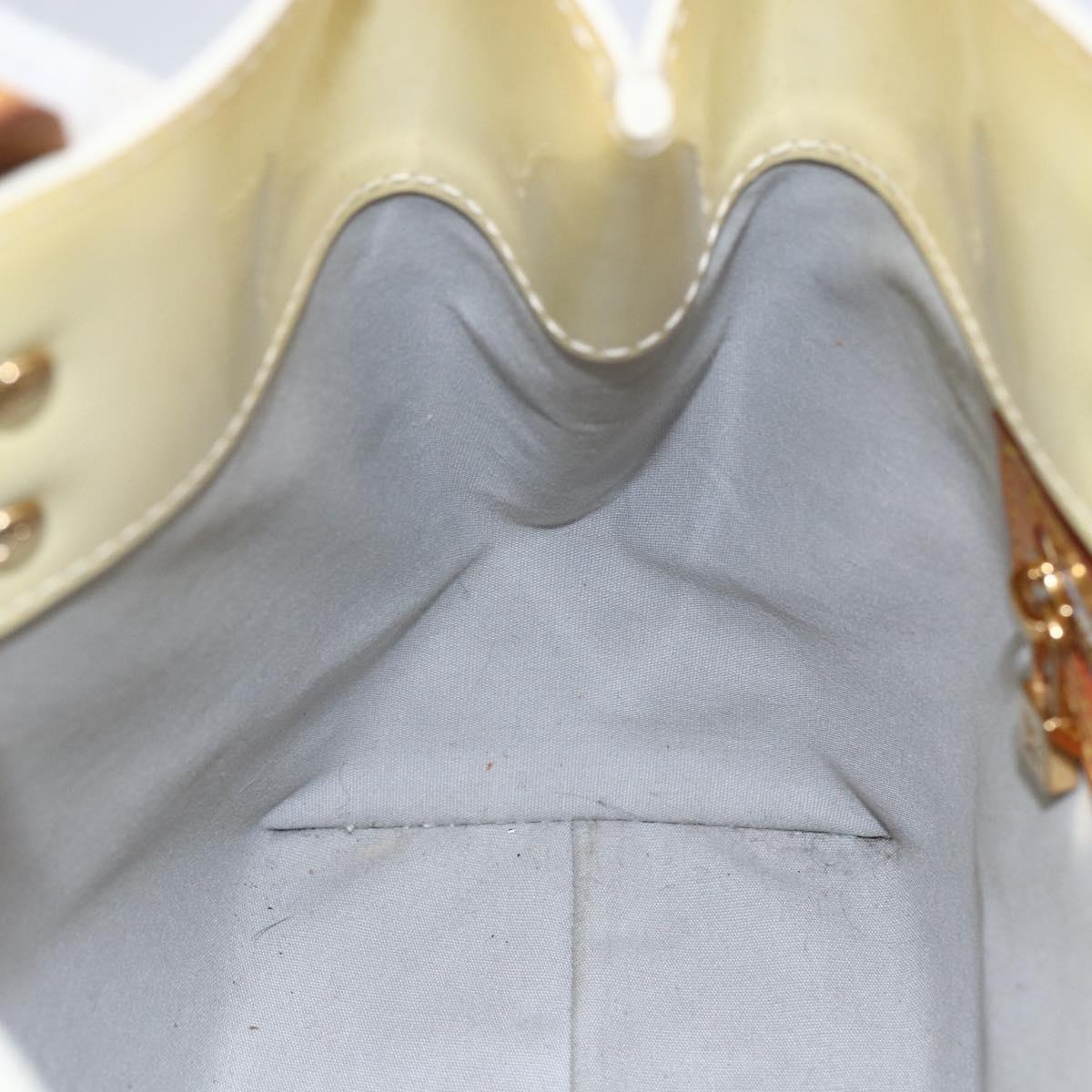 LOUIS VUITTON Monogram Vernis Reade PM Hand Bag Perle M91336 LV Auth 156275