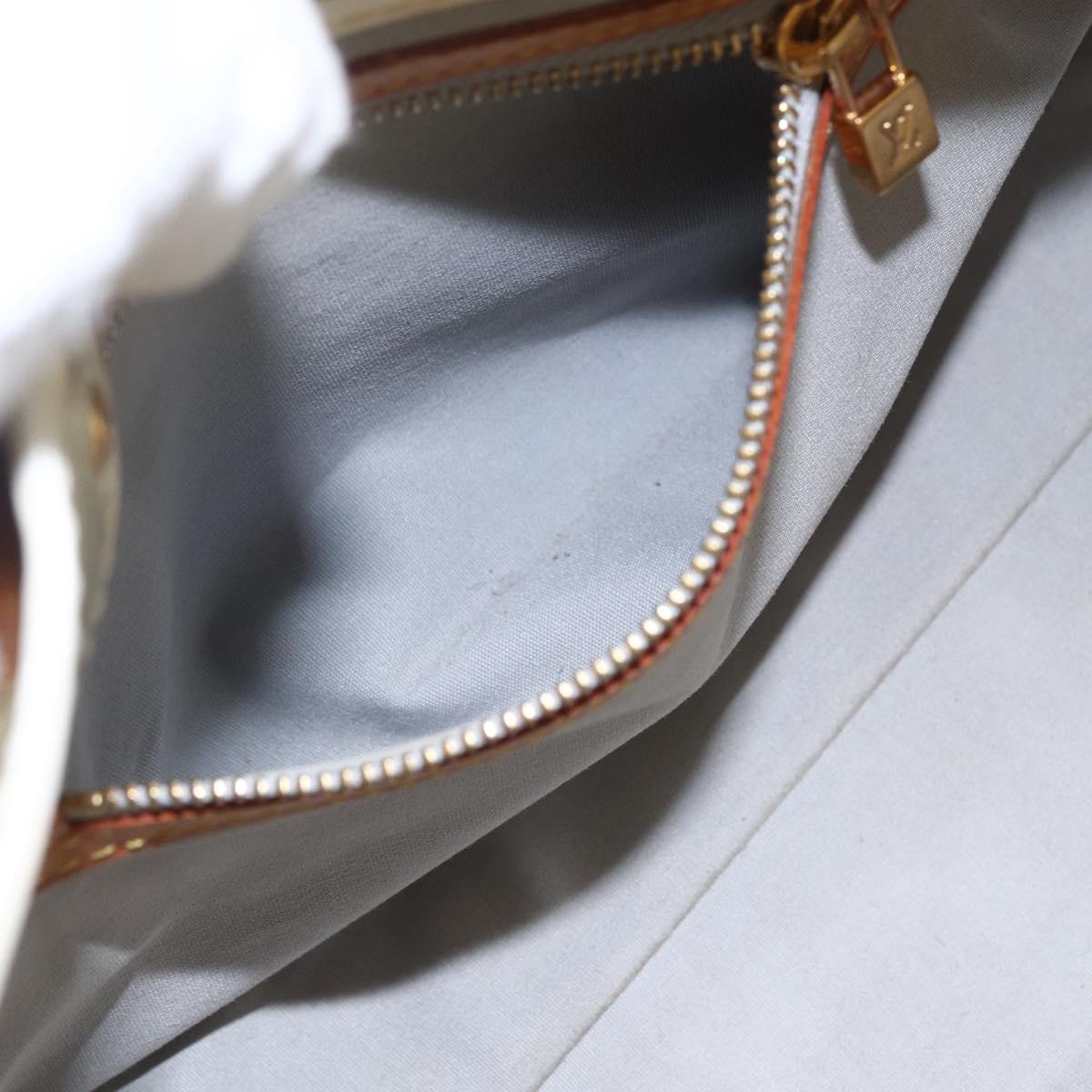 LOUIS VUITTON Monogram Vernis Reade PM Hand Bag Perle M91336 LV Auth 156275