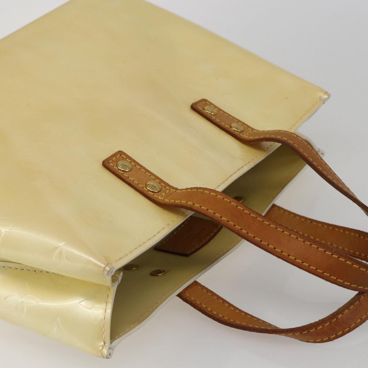 LOUIS VUITTON Monogram Vernis Reade PM Hand Bag Perle M91336 LV Auth 156275