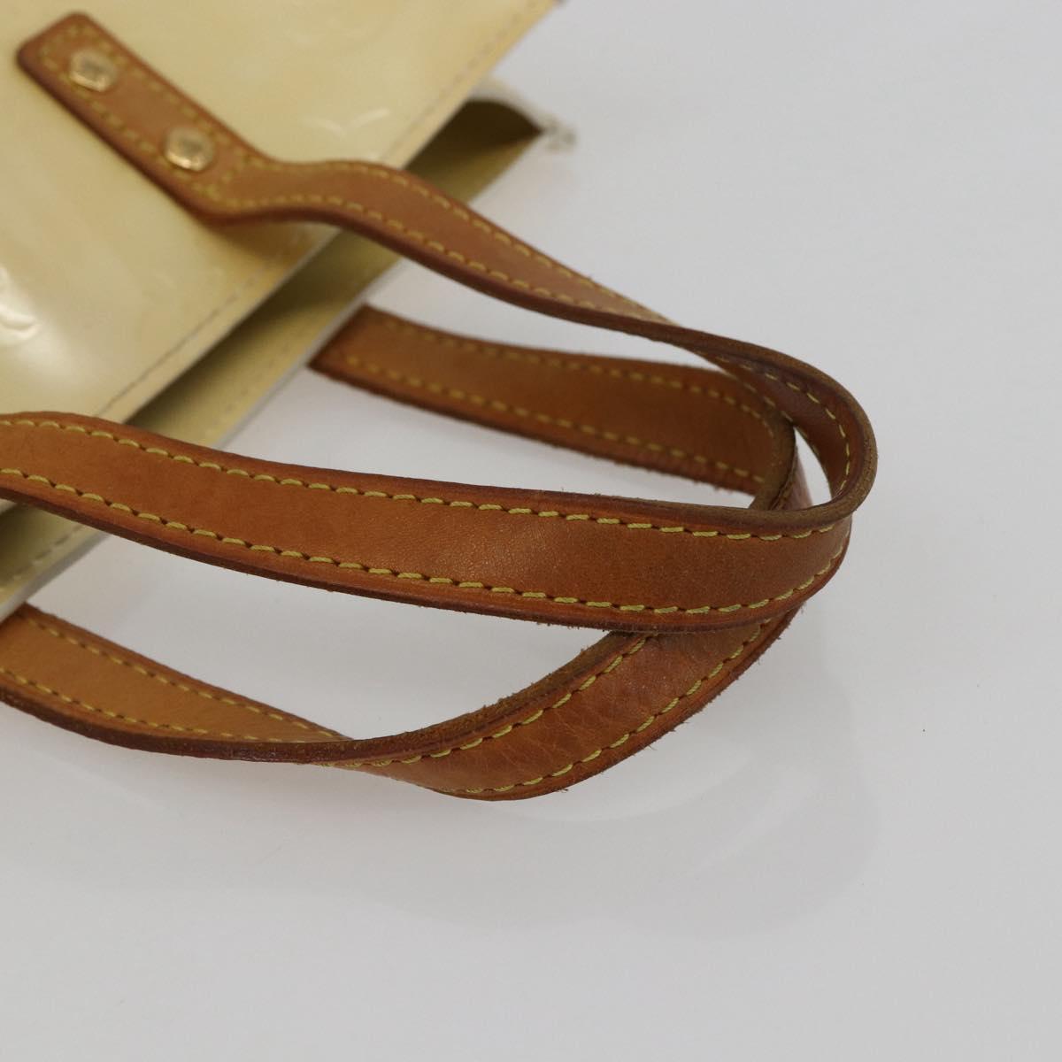 LOUIS VUITTON Monogram Vernis Reade PM Hand Bag Perle M91336 LV Auth 156275