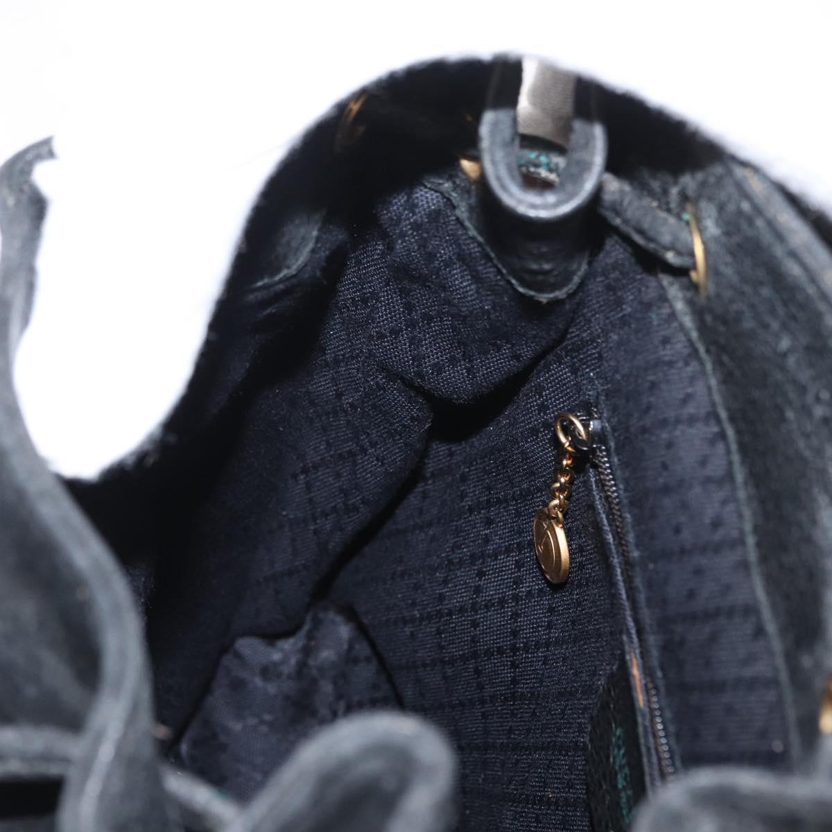 GUCCI Bamboo Backpack Leather Black Gold 003 2058 0030 Auth 156278