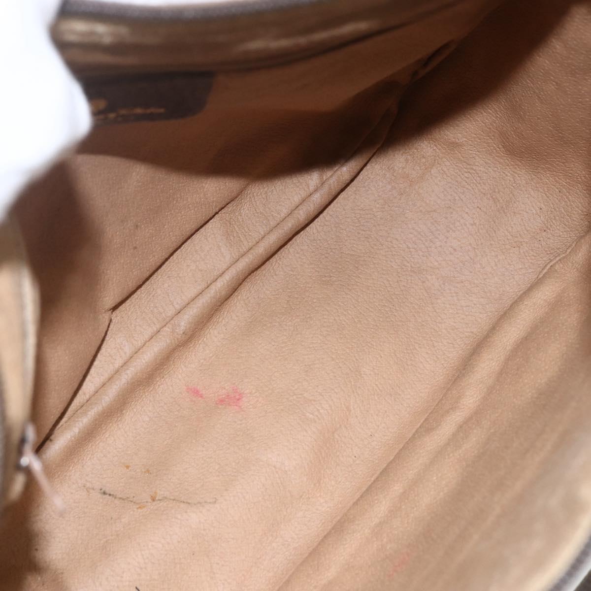 GUCCI GG Supreme Web Sherry Line Bag PVC Beige Gold 89 02 077 Auth 156279