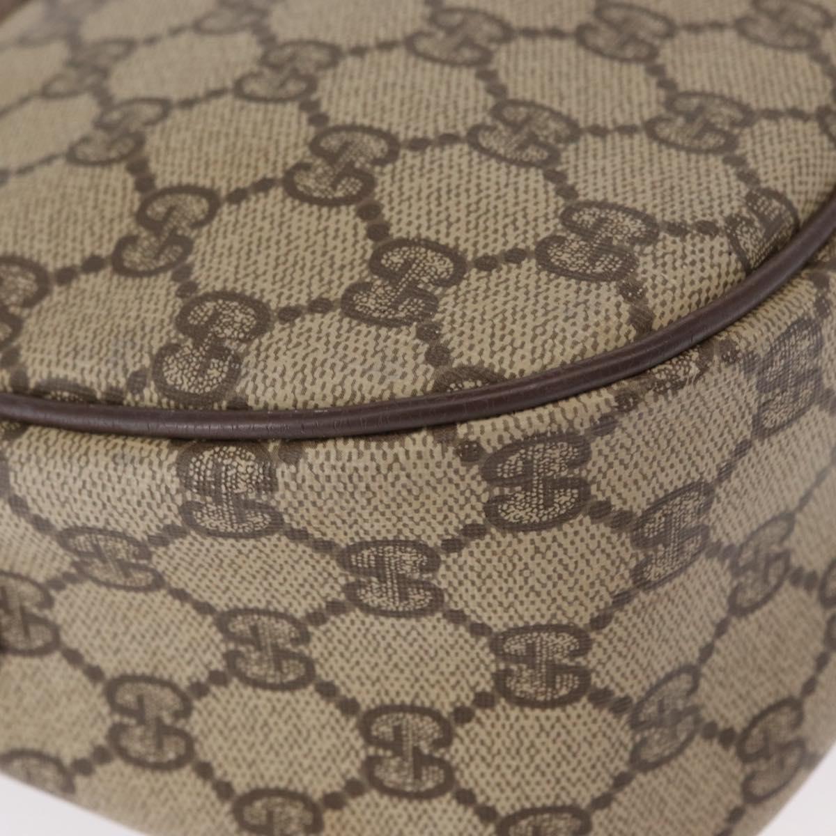 GUCCI GG Supreme Web Sherry Line Bag PVC Beige Gold 89 02 077 Auth 156280