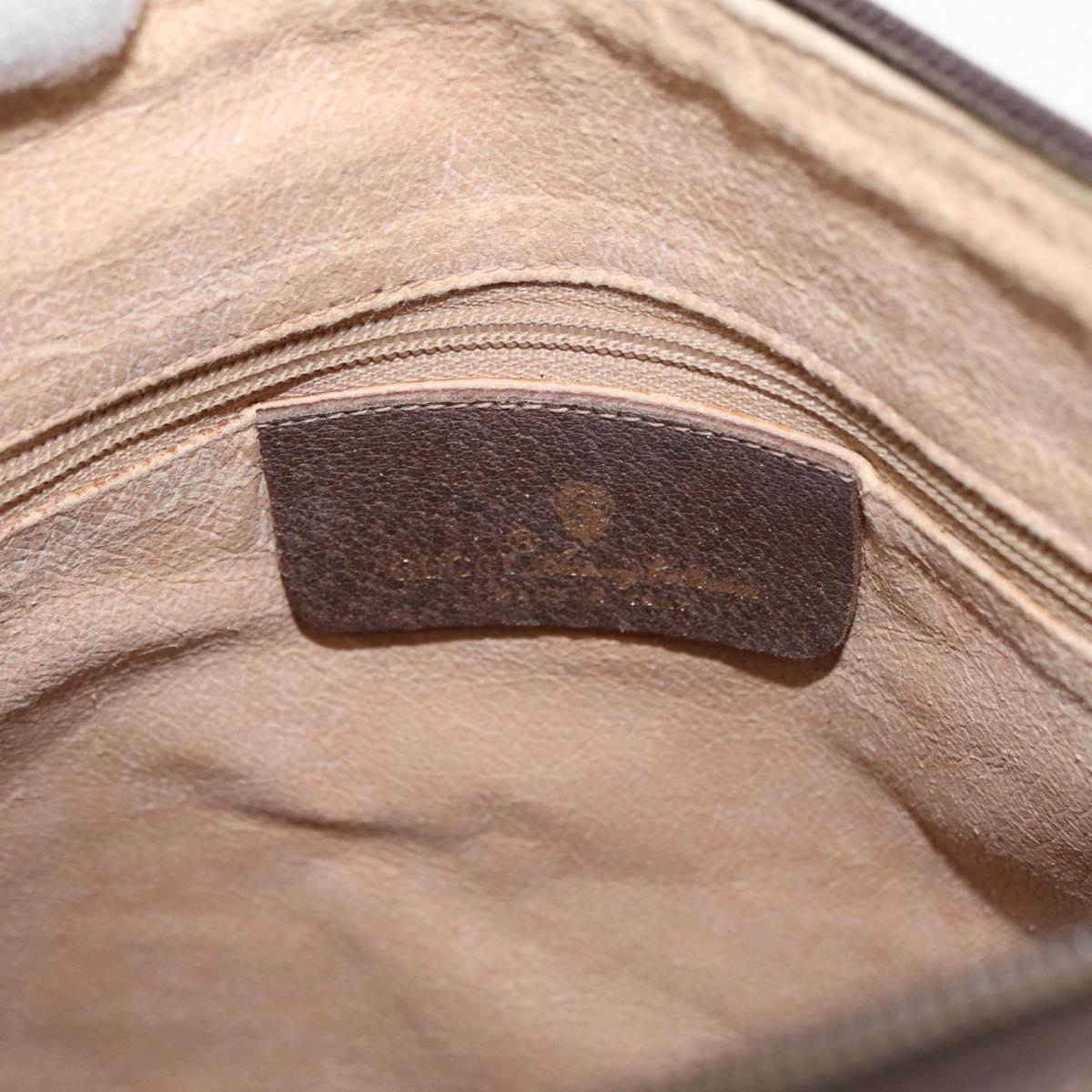 GUCCI GG Supreme Web Sherry Line Bag PVC Beige Gold 89 02 077 Auth 156280