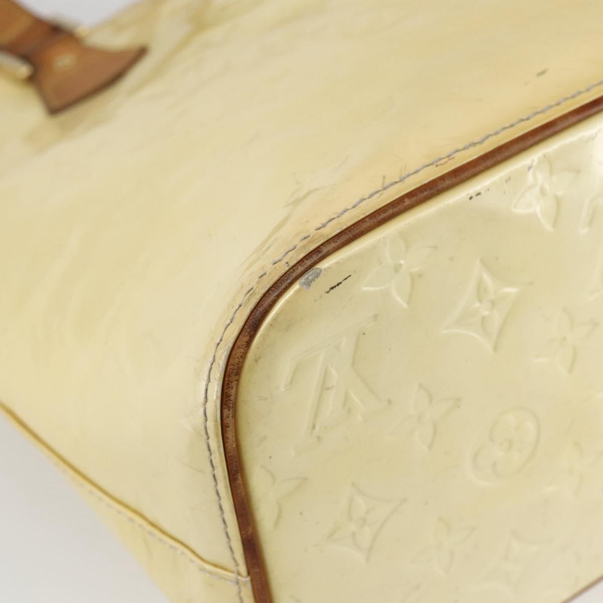 LOUIS VUITTON Monogram Vernis Houston Hand Bag Perle M91342 LV Auth 156285