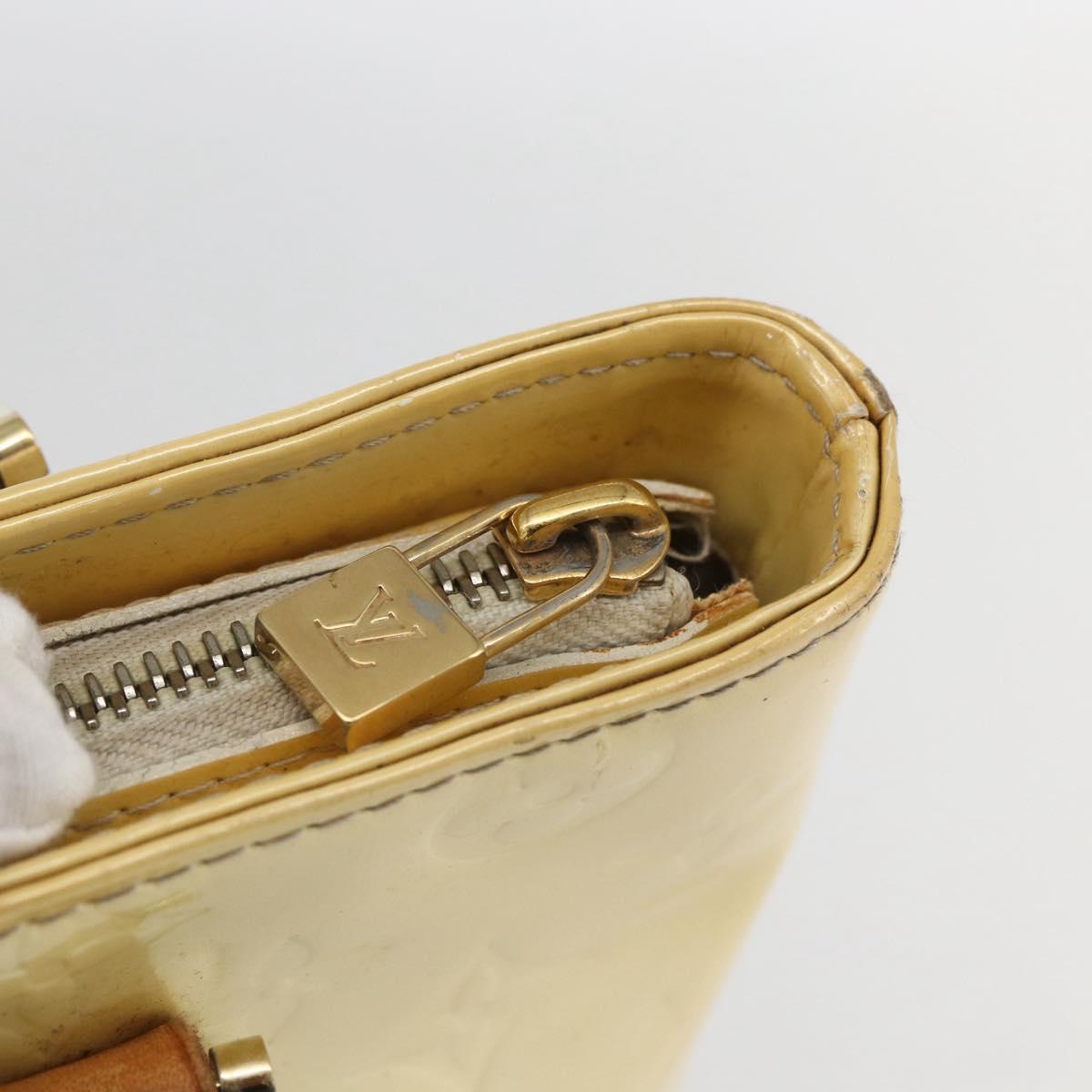 LOUIS VUITTON Monogram Vernis Houston Hand Bag Perle M91342 LV Auth 156285