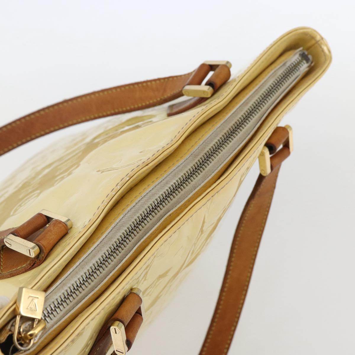 LOUIS VUITTON Monogram Vernis Houston Hand Bag Perle M91342 LV Auth 156285