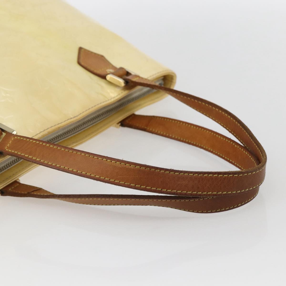 LOUIS VUITTON Monogram Vernis Houston Hand Bag Perle M91342 LV Auth 156285