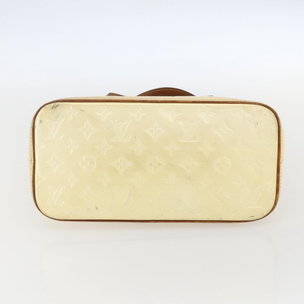 LOUIS VUITTON Monogram Vernis Houston Hand Bag Perle M91342 LV Auth 156285