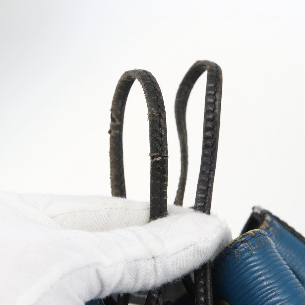 LOUIS VUITTON Epi Petit Noe Bag Bicolor Black Blue M44152 LV Auth 156287