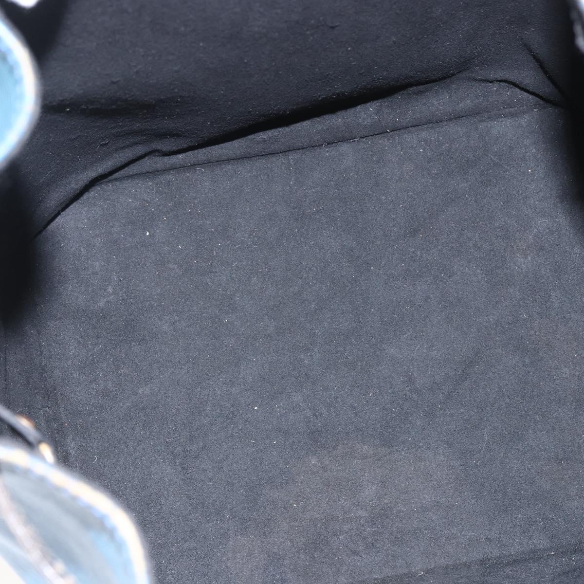 LOUIS VUITTON Epi Petit Noe Bag Bicolor Black Blue M44152 LV Auth 156287