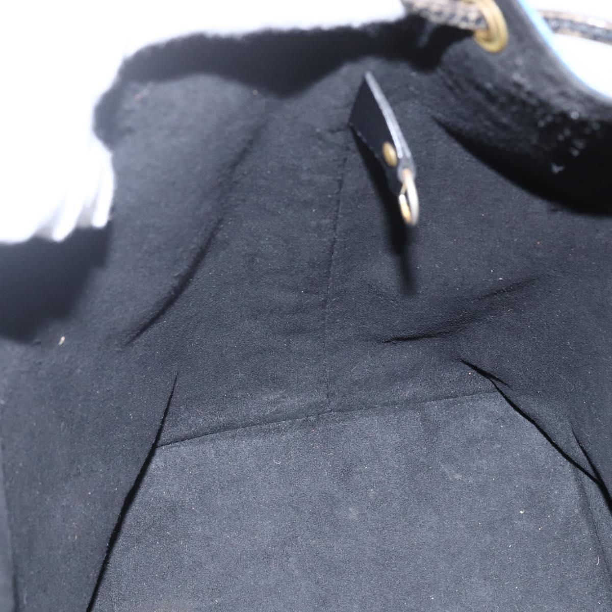 LOUIS VUITTON Epi Petit Noe Bag Bicolor Black Blue M44152 LV Auth 156287