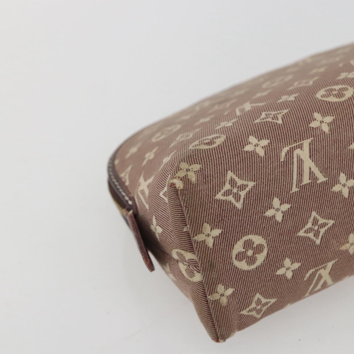 LOUIS VUITTON Monogram Idylle Pochette Cosmetic Pouch Sepia M40377 Auth 156292