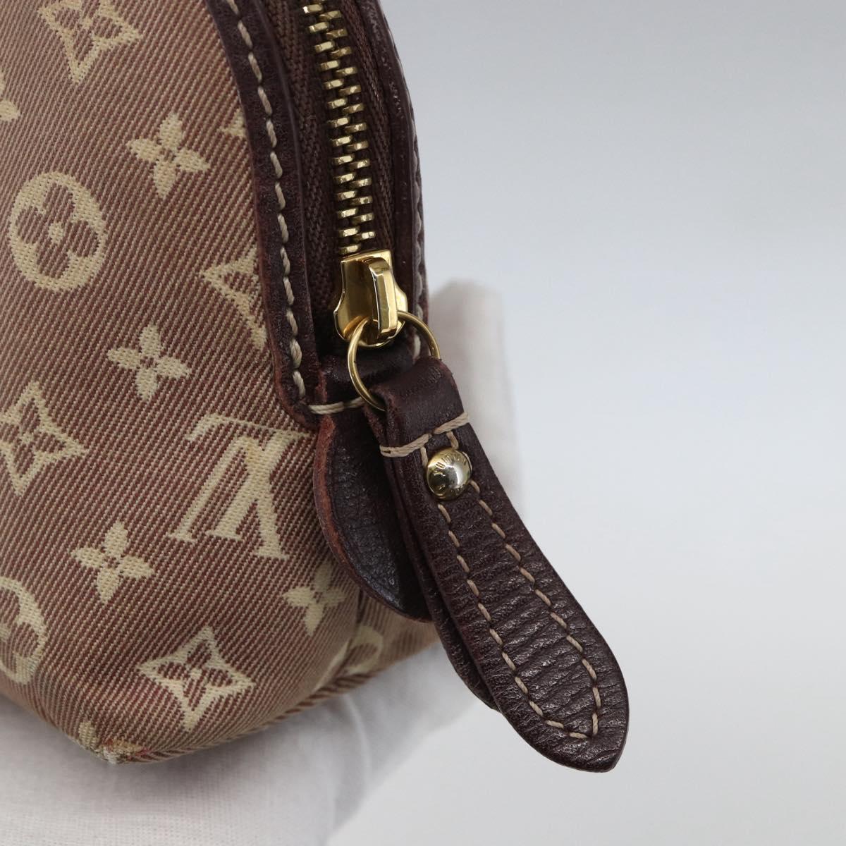LOUIS VUITTON Monogram Idylle Pochette Cosmetic Pouch Sepia M40377 Auth 156292