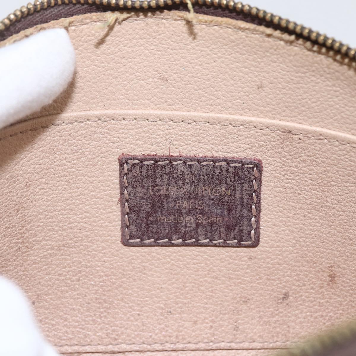 LOUIS VUITTON Monogram Idylle Pochette Cosmetic Pouch Sepia M40377 Auth 156292