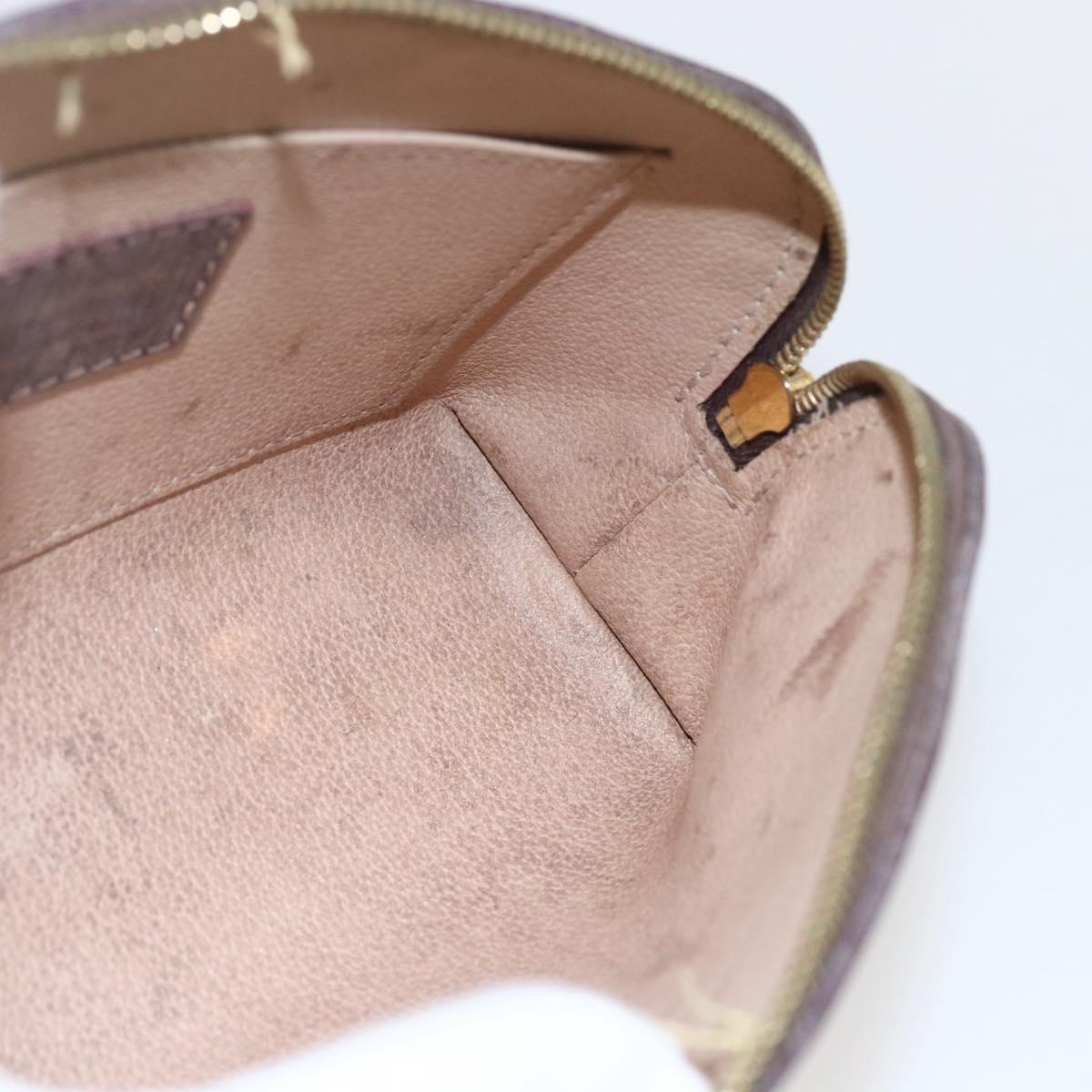 LOUIS VUITTON Monogram Idylle Pochette Cosmetic Pouch Sepia M40377 Auth 156292